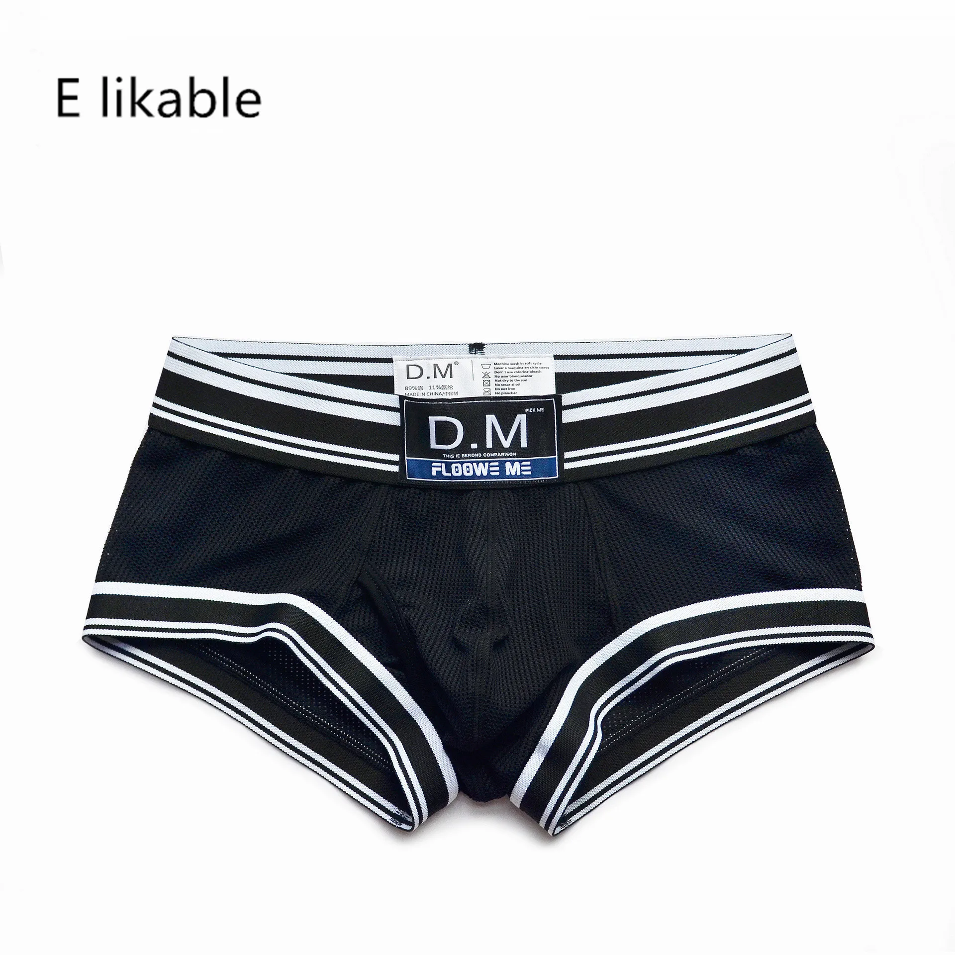 

E likable new youth fashion personality men's underwear low waist sexy breathable comfort wild boyshort