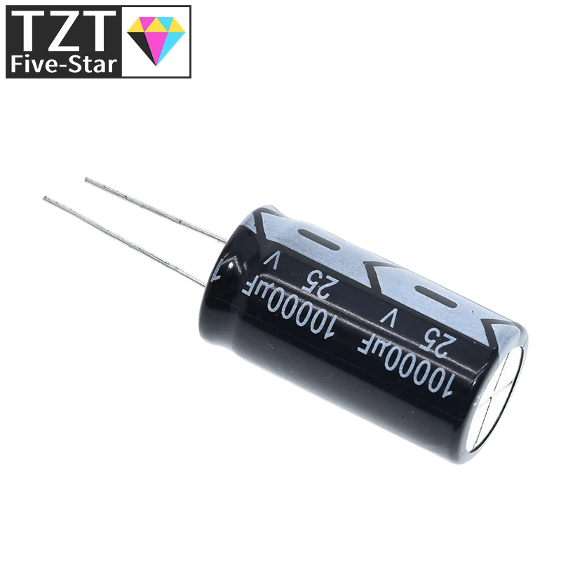 1/3 Stück Aluminium-Elektrolytkondensator 25V / 10000 UF 25V/10000UF Elektrolytkondensator Größe 18*35 mm steckbar 25V 10000UF – Detail 4