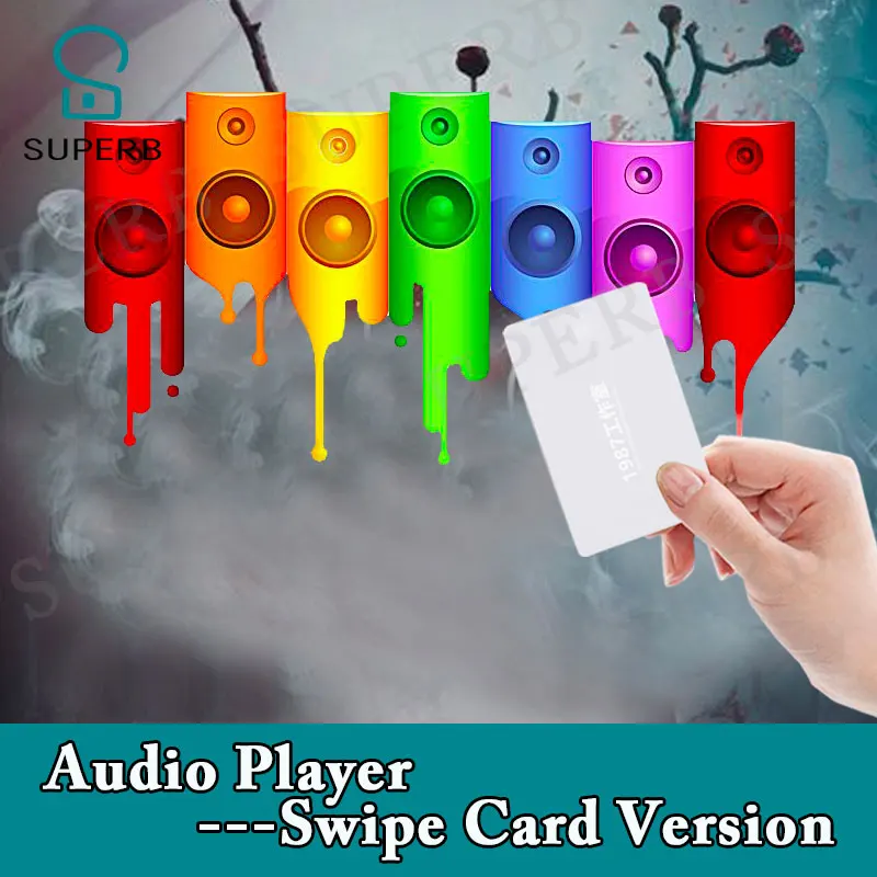 Superb escape room props audio player swipe card version swipe card on the reader to get audio clues real life game prop