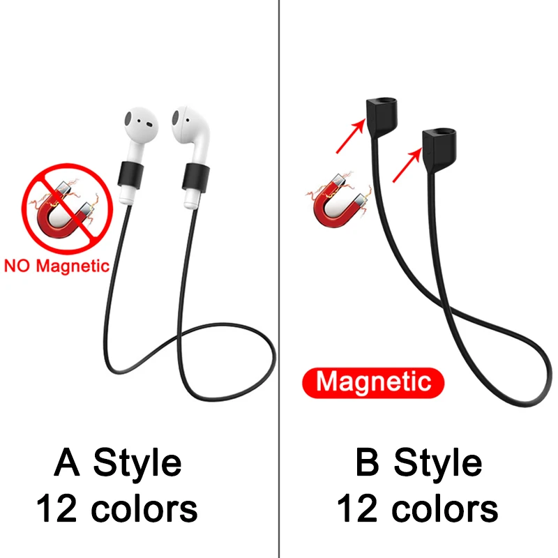 Magnetic Wireless Earphone Hanging Rope Cable For Airpods Mi Airdots Samsung Buds Plus Wireless Bluetooth Headphone Neck String