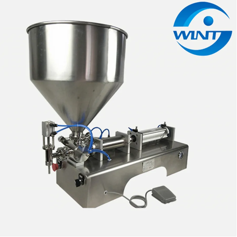 

G1WGD Semi-Auto Single Head Pneumatic Piston Paste Liquid Filling Machine For Cream Sauce 5-1000ml 0-30b/Min One Nozzle Filler