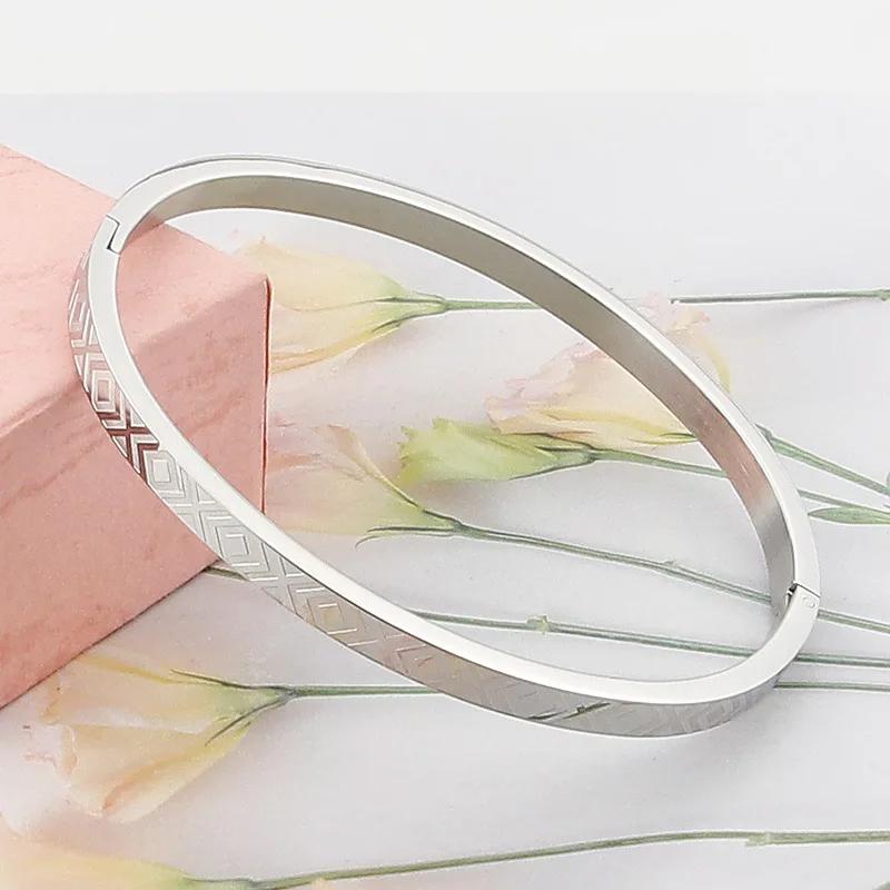 Best-selling Jewelry 4MM Stainless Steel Geometric Bracelet Parent-child Series Ladies Love Bracelet Party Gift Wholesale