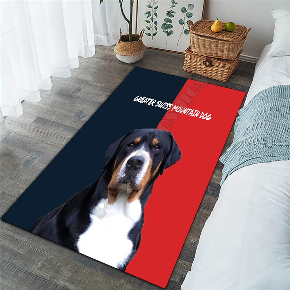 

Best Friend Greater Swiss Mountain Dog 3D All Over Printed Rug Non-slip Mat Dining Room Living Room Soft Bedroom Carpet