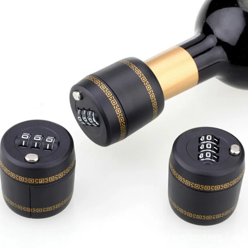 Plastic Bottle Password Lock Combination Lock Wine Stopper Vacuum Plug Device Preservation For Furniture Hardware number locker