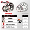 嵐CBR1000RR 2006-2007 cncフルフローティングフロントブレーキディスクローターディスクホンダcbr 1000 rr 2006 2007 M6x20mmボルト/ネジ 4