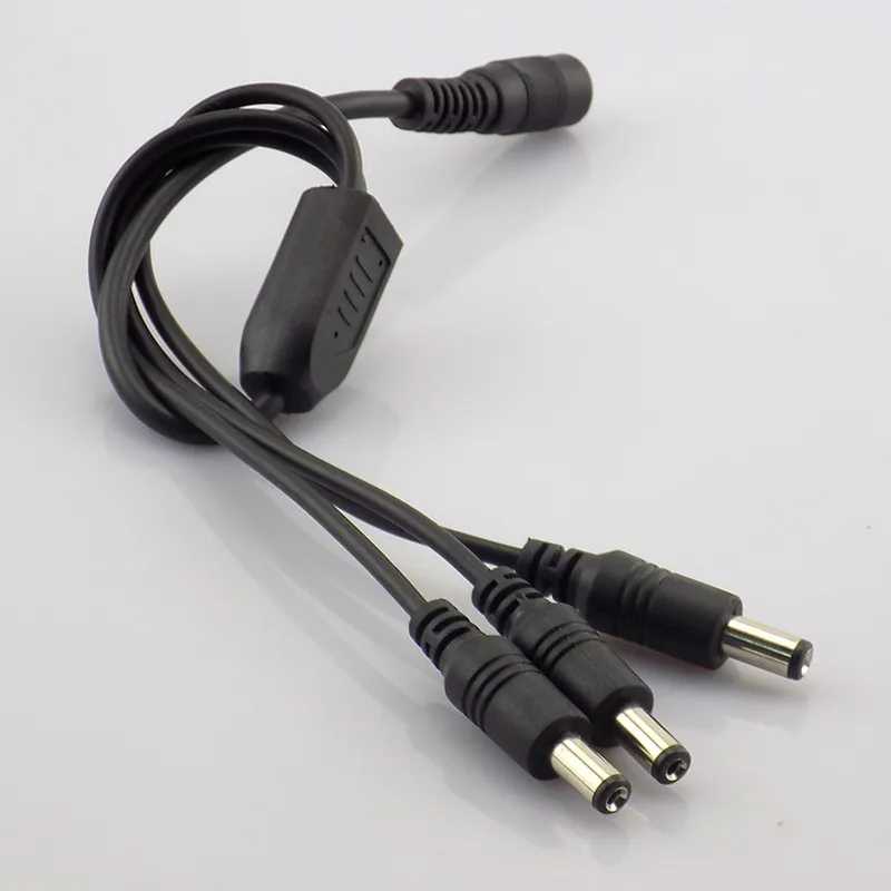 2.1*5.5mm 1 Female to 2 3 4 5 8 Male DC Power Splitter Plug Cable for CCTV Security Camera Accessories Power Supply Adapter 12V