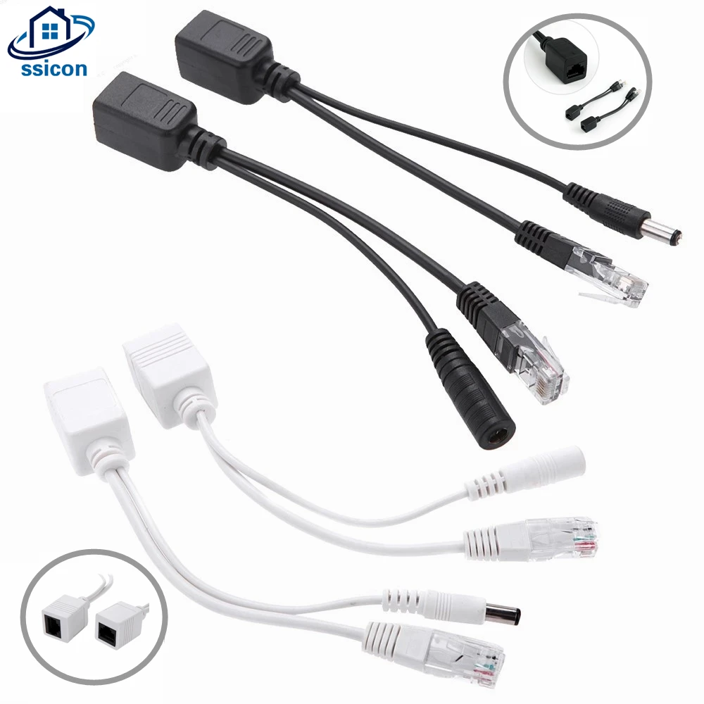 

POE Cable Passive Power Over Ethernet Adapter Cable POE Splitter RJ45 Injector Power Supply For IP Camera