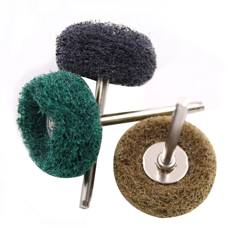 3Mm มินิแปรง Scouring Pad ล้อขัดไนลอนขัดหัวขัดขัด Buffing ล้อ25มม.สำหรับ dremel