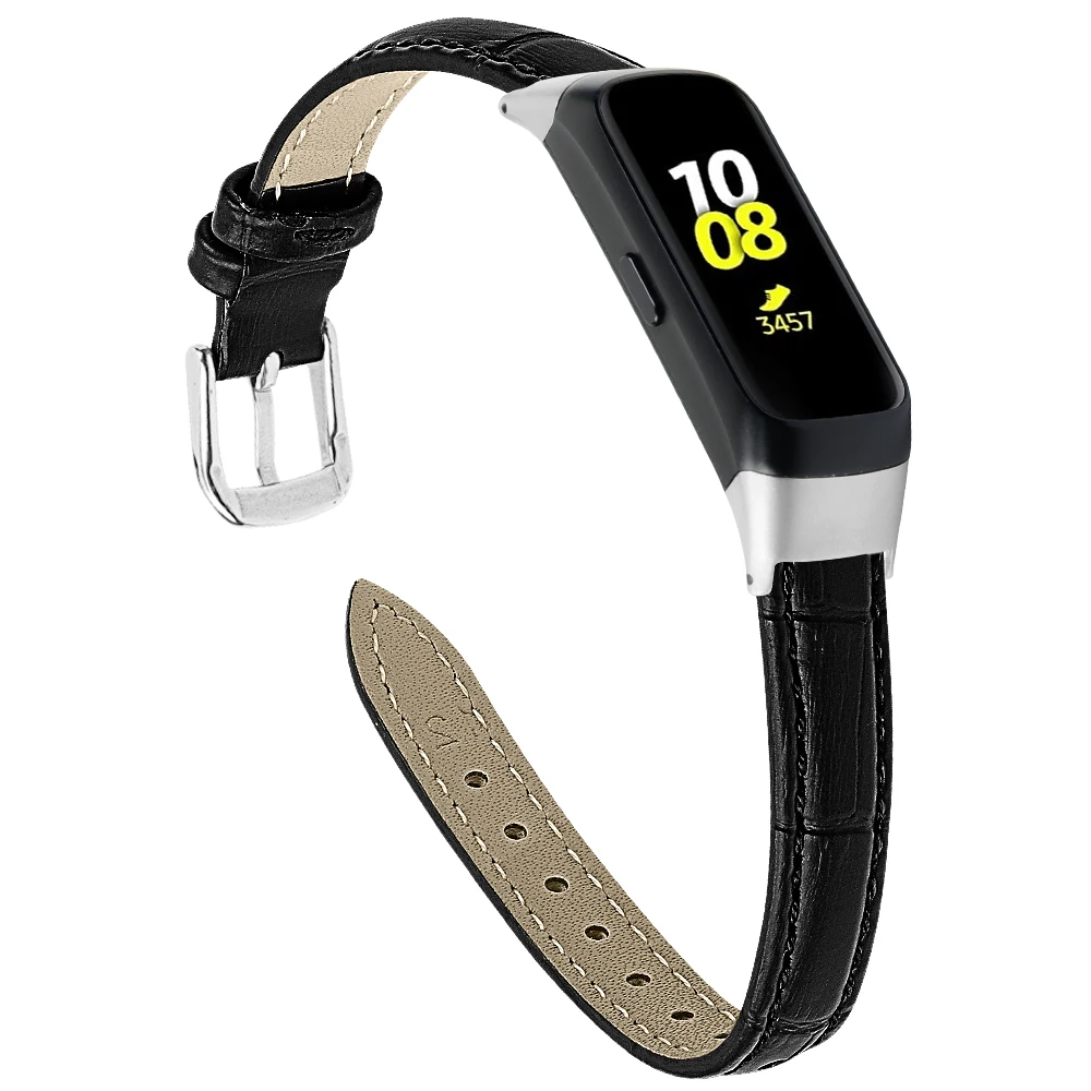 الجلود مربط الساعة حزام لسامسونج غالاكسي صالح SM-R370 سوار ساعة ذكية سوار معصمه الأزياء استبدال حزام كوريا