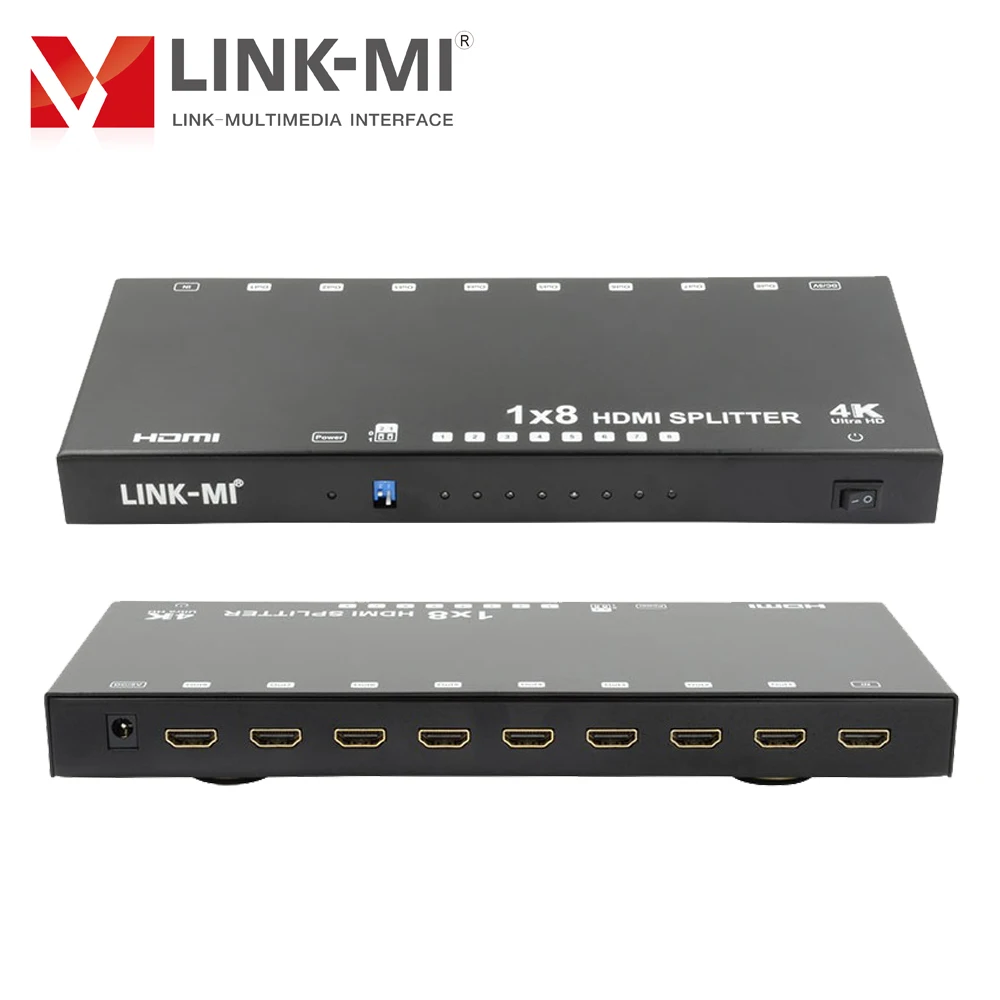 1x8 HDMI Splitter support 1 Ultra Hi-Def source displaying on up to 8 Ultra HD displays 4K2K EDID HDCP 1.4 8 Port Video Splitter