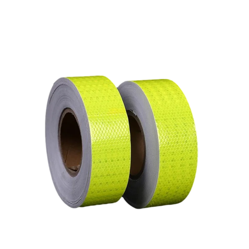 Zelfklevende Reflecterende Tape Hoge Zichtbaarheid Fluorescerende Gele Reflecterende Waarschuwing Tape Voor Van Auto Verkeersbord