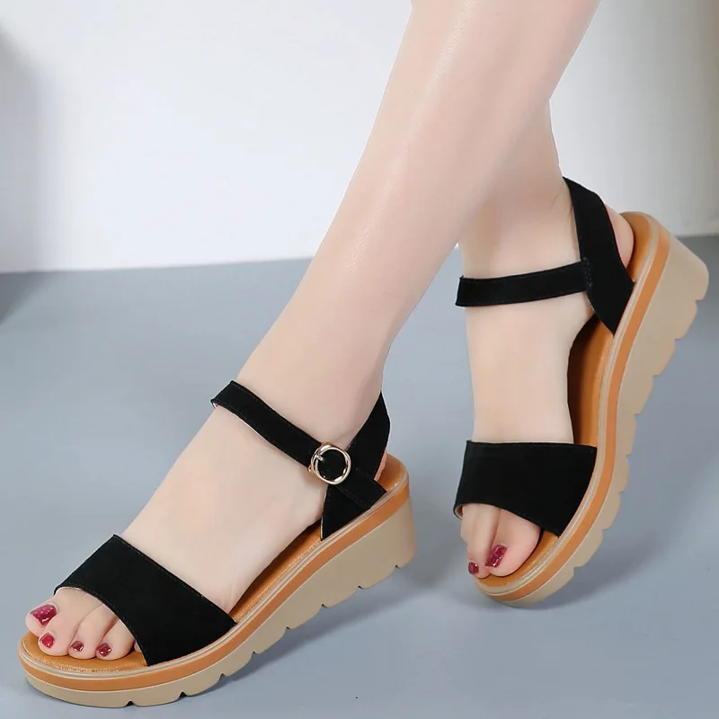 Summer Sandals Black Sandals Platform Sandals Womans Shoes Fashions 2024 Wedges Shoes For Women Zapatos Mujer Verano Ayakkabı