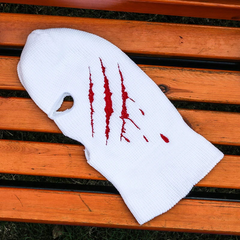 Cranio Scratch ricamo passamontagna maschera cappello maschera invernale cappellini di Halloween per feste moto bicicletta sci ciclismo maschere teschio fresco