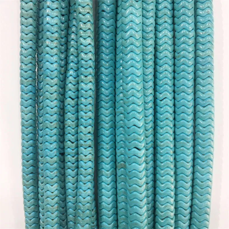 4*6MM 4*8MM Wave Turquoise Gemstone Healing Power Natural Stone Beads For Jewelry Necklace Bracelet Earrings Making DIY Design