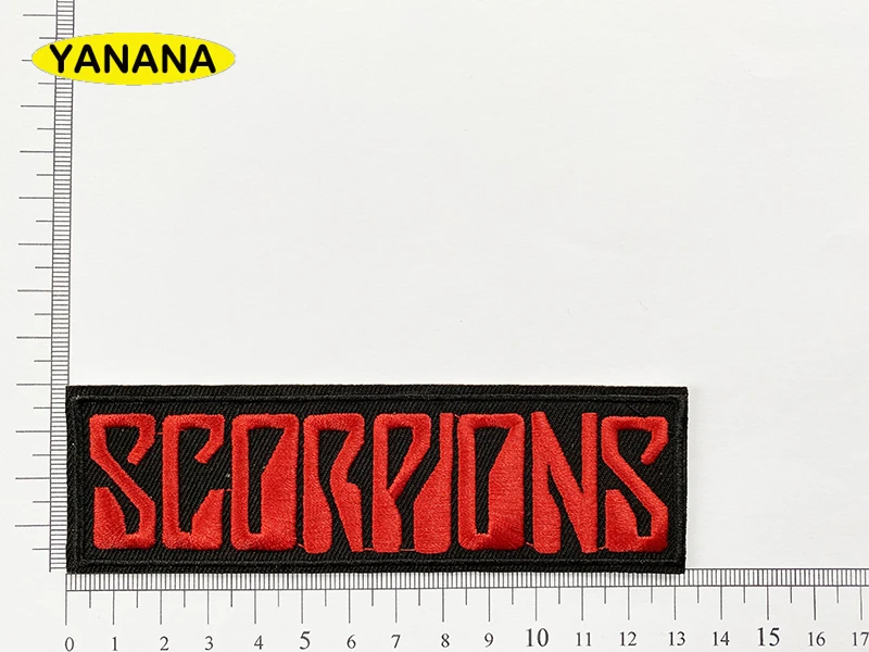 A scorpions ROCK MUSIC Iron On Patches Cloth Mend Decorate Clothes Apparel Sewing Decoration Applique Badges Heavy Metal