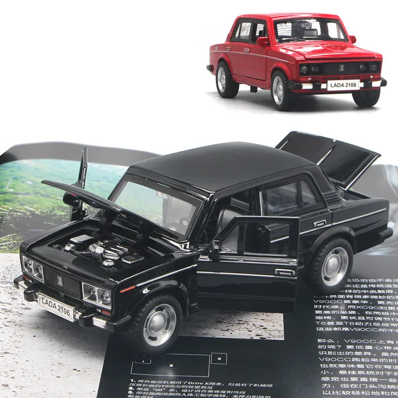 Hot classic explosion 1:32 retro Lada car alloy model,exquisite die-casting sound and light back to classic car,free shipping