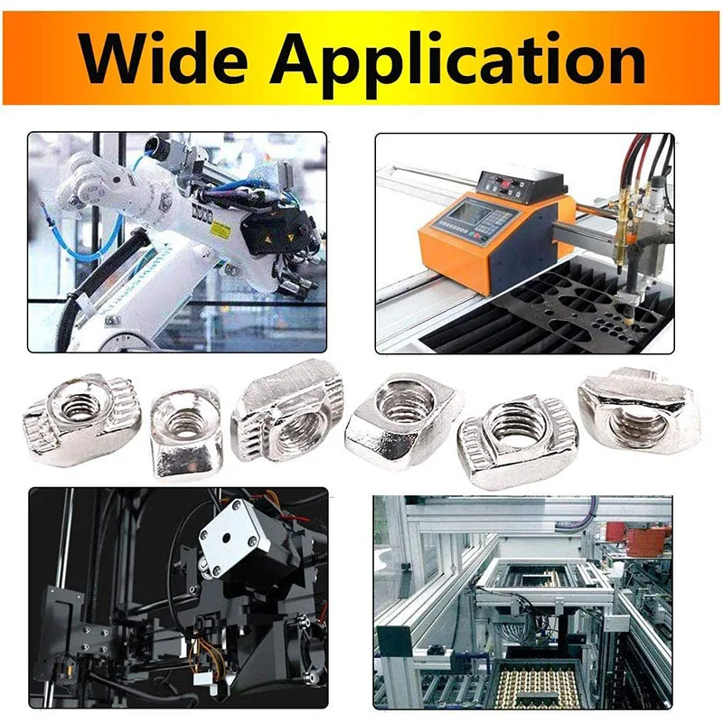 Slide T Nut M3 M4 M5 M6 M8 Aluminium profile fastener connector T-Nuts 3D printer sliding Nut Hammer Head Slot Nut 20 30 40 EU