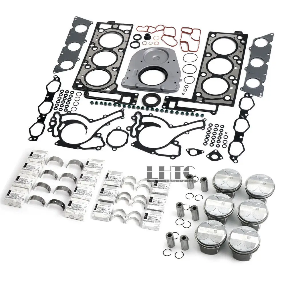 

OEM NEW Engine Rebuild Overhaul Pistons Gaskets Kit For Mercedes-Benz C230 E300 W204 W211 W164 2.5L 3.0L M272 E25 E30