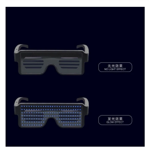 LED light-emitting dynamic glasses Luminous glasses Stage party performance props Party birthday gift props Disco