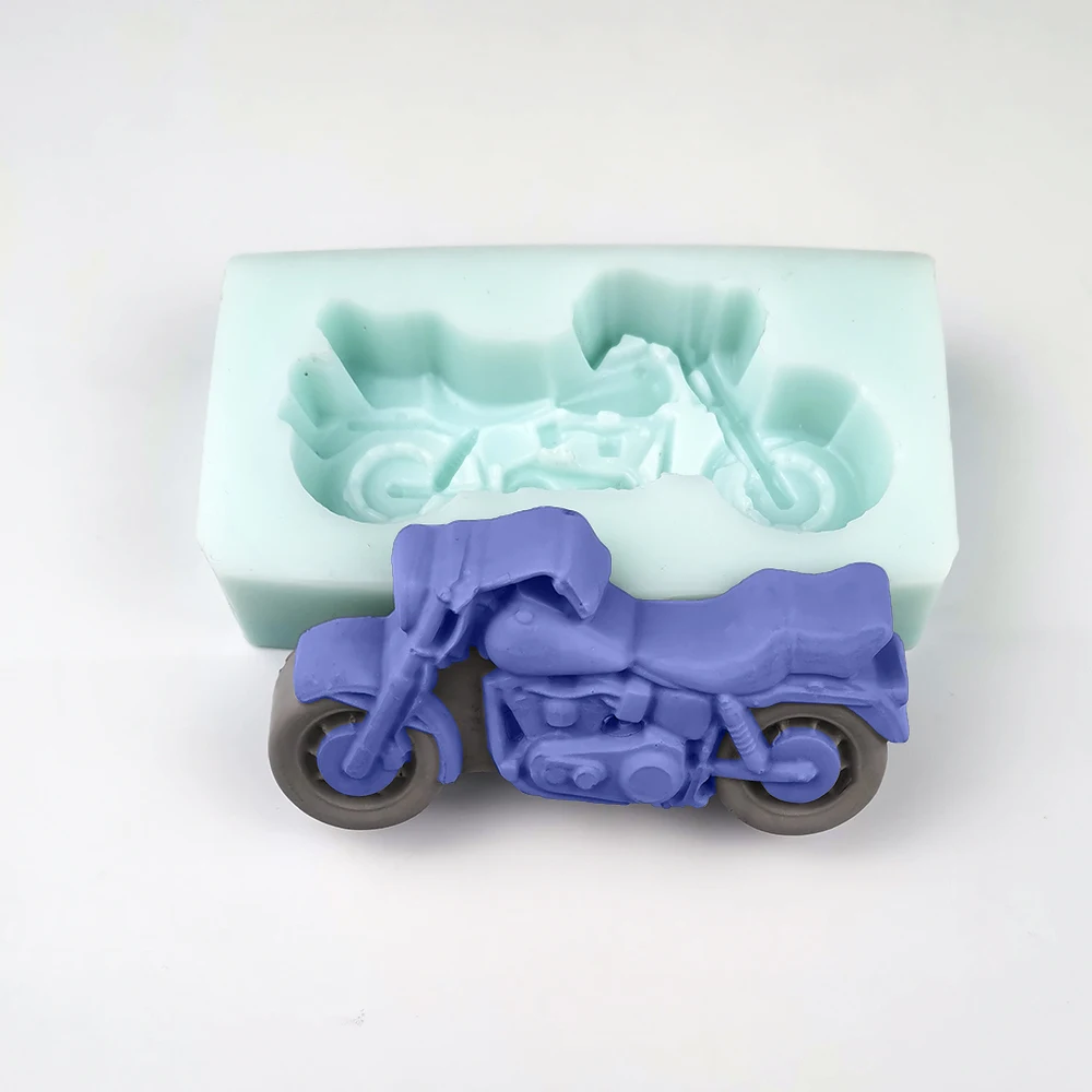 PRZY Motorcycle Mold Soap Molds Handmade Mould Silicone Scooter Molds Fondant Soap Clay Resin Candle Mould