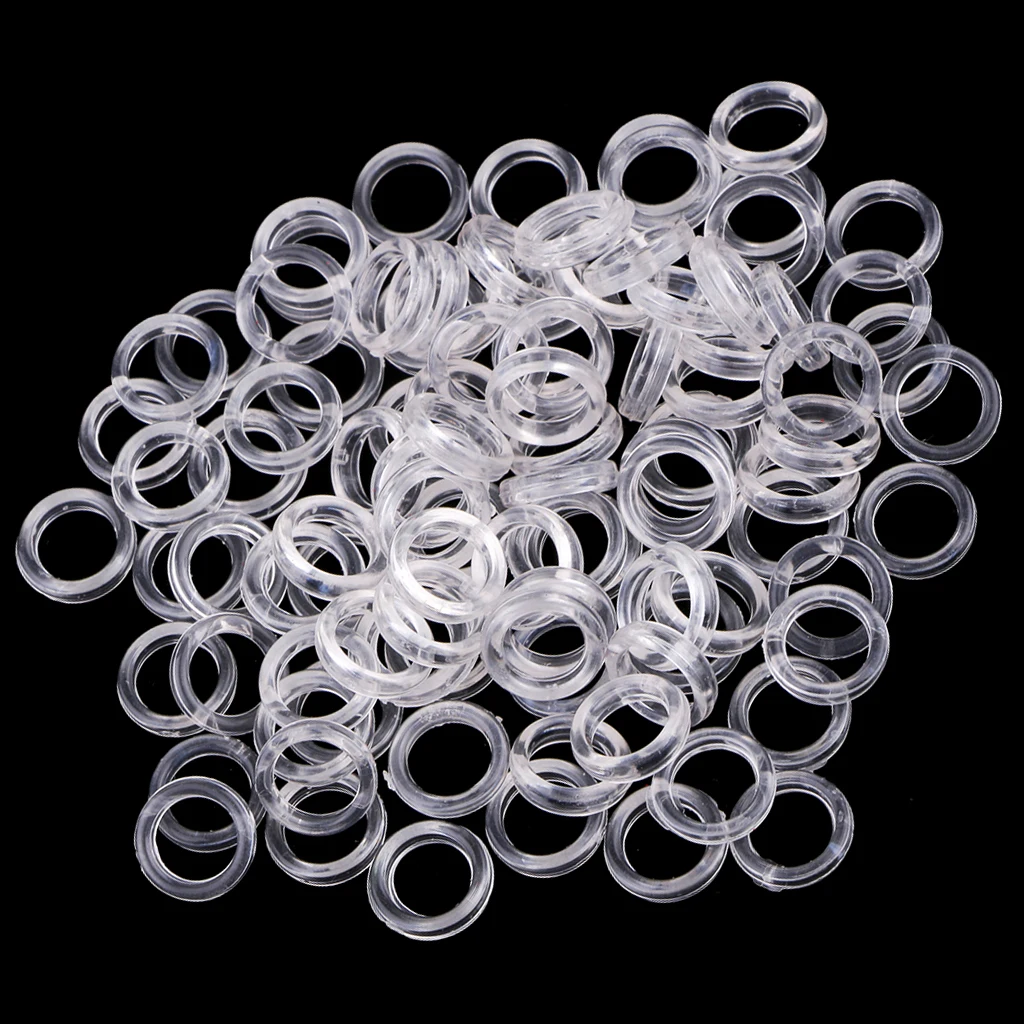 100 Pieces Nylon Bra Strap Adjuster Slider O Ring Lingerie DIY Sewing Crafts 6mm