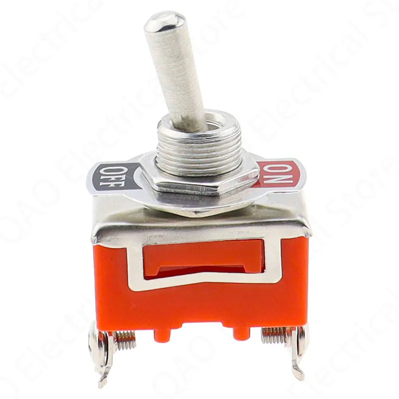 Free Shipping 1pcs Good Quality E-TEN1021 2-Pin SPST 2 Terminal ON-OFF 15A 250V Toggle Switch orange