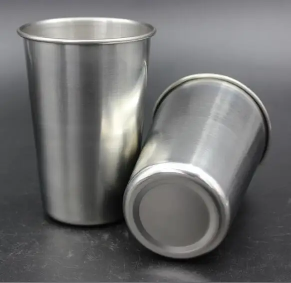 500ML Stainless Steel Cups 16oz Tumbler Pint Glasses Metal Cups Hand Beer Cup Drinkware