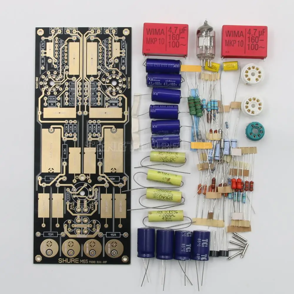 HiFi DIY Moving Magnet MM Vinyl Record Tube Phono Amplifier Kit Reference SHURE M65 Phono Riaa Amp