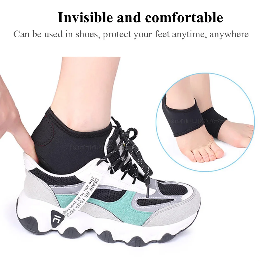 Plantar Fasciitis Heel Socks Anti-Crack Elastic Cloth For Achilles Tendonitis Calluses Spurs Cracked Feet Pain Relief Heel Pads