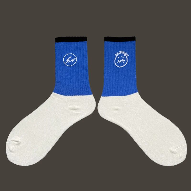 Herren Crew Cactus Jack Socken reine Baumwolle Sport Hip Hop Skateboard weiß/blau/braun Socken Großhandel 3 paare/schachtel Socken – Detail 8