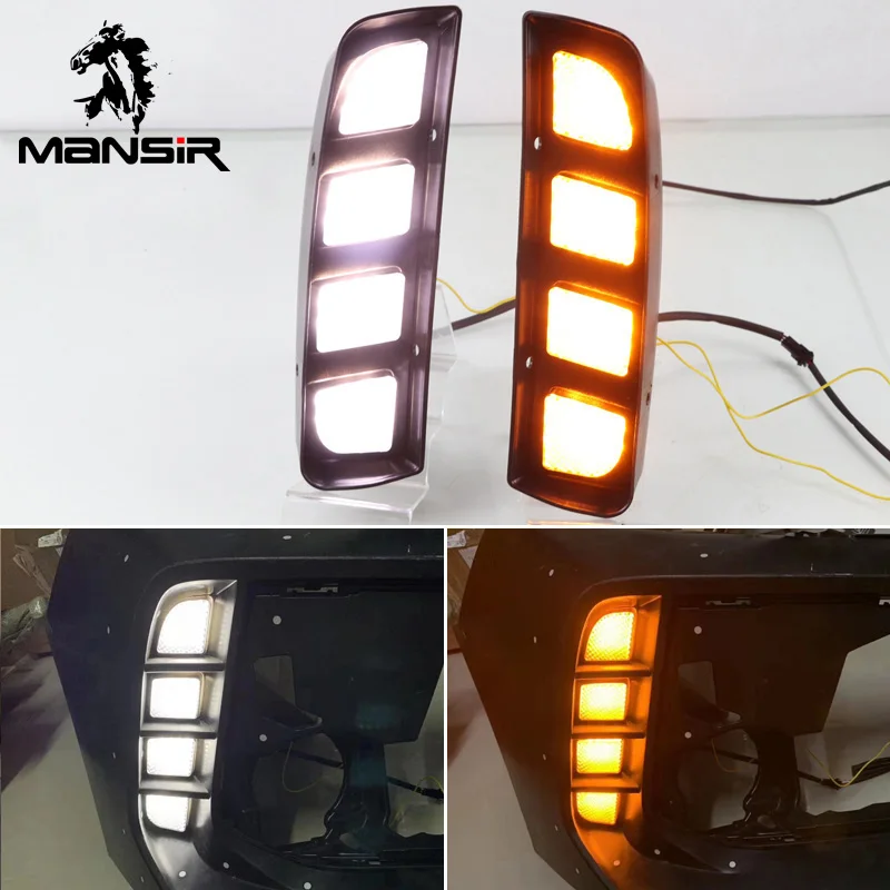 

LED Daytime Running Light For Honda Civic Type R 2018 2019 12V Turn Yellow Night Blue Car Headlight DRL Fog Lamp Daylights