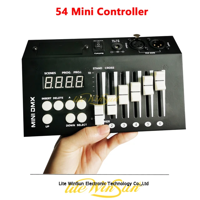 Free Ship Mini Dmx 54 Controller Dmx Console Battery 9 Program 54 Max  Channel 3 Computer Light - Stage Lighting Effect - AliExpress