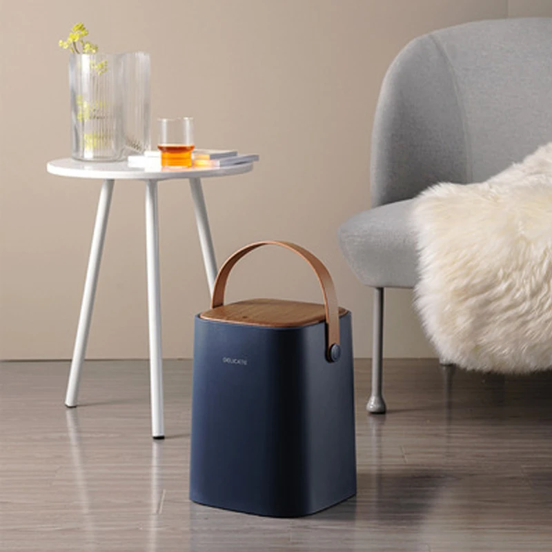 Nordic Bedroom Trash Can Clamshell Garbage Bin Office Storage Bucket Kitchen Rubbish Bin Bathroom Toilet Paper Basket Dustbin