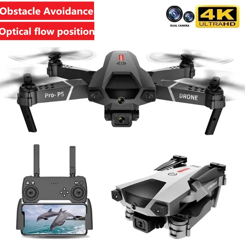 Mini Pocket RC Drone with 4K HD Dual Camera Obstacle Avoidance Foldable Quadcopter Optical Flow Position Drone Kid Adult Toys