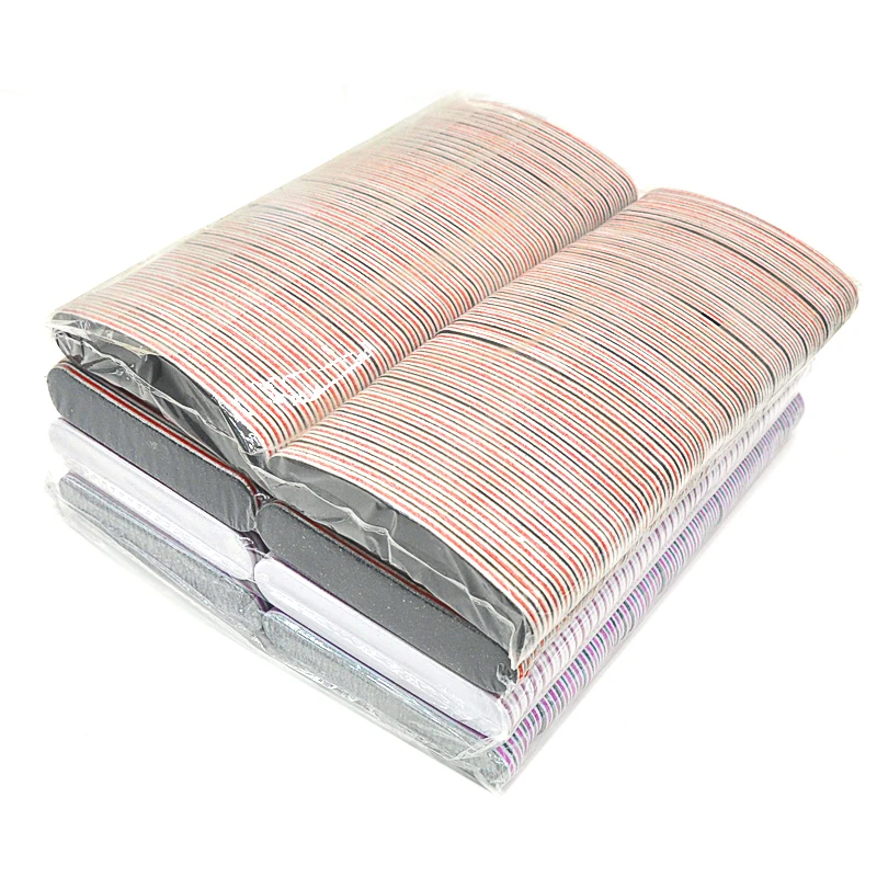 100 Pcs/Pack Mini Nail Buffer Files 100/180 Professional Sandpaper Emery Board UV Gel Polish Buffing Files Manicure Salon Tools