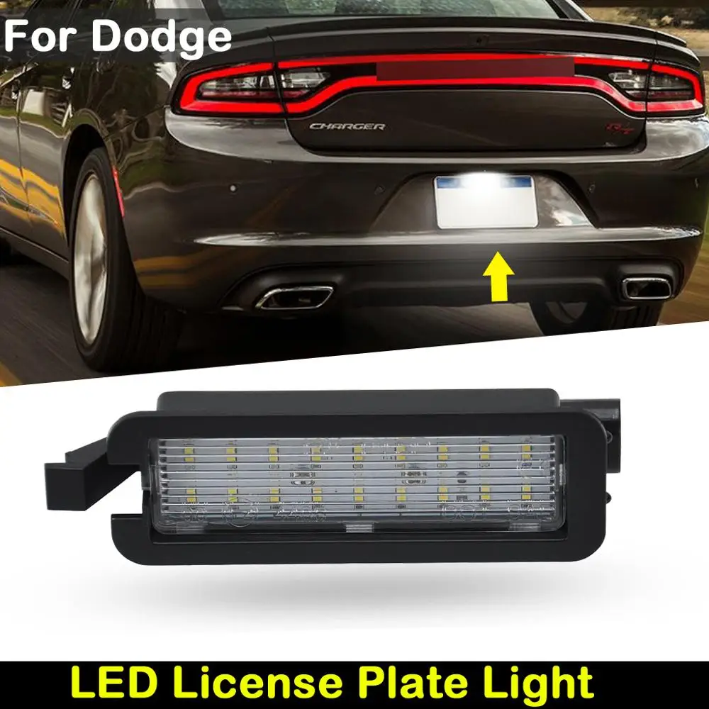 

LED License Plate Light For Dodge Charger Challenger Chrysler 300 Car Rear White Number Plate Lamp