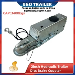 EgoTrailer 3400kgs 2 cal Model piłki hydraulicznego hamulec tarczowy wzrost łącznik siłownik