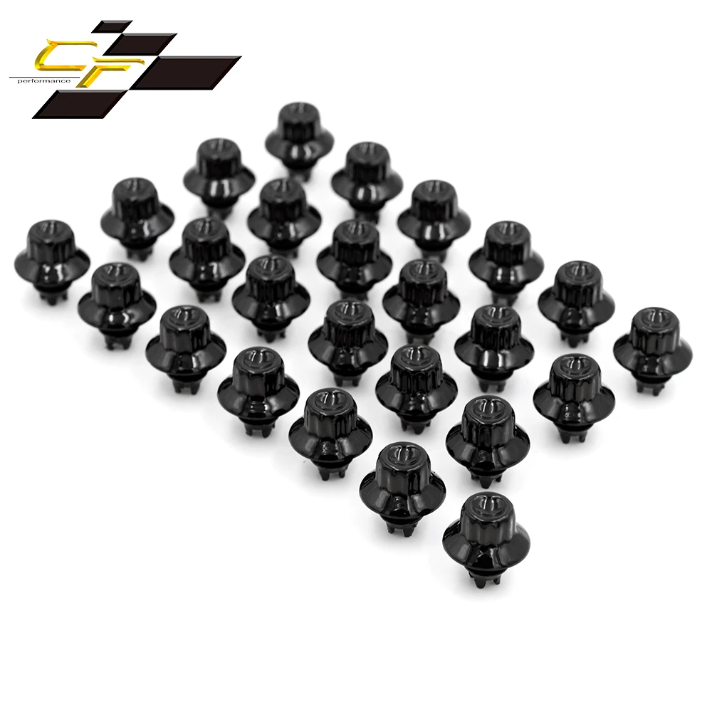 

125pcs 13mml Wheel Rivets Nuts For Universa Rim Bolt Lip Decoration Replacement Auto Nail Studs Screw Tires Car Styling Black