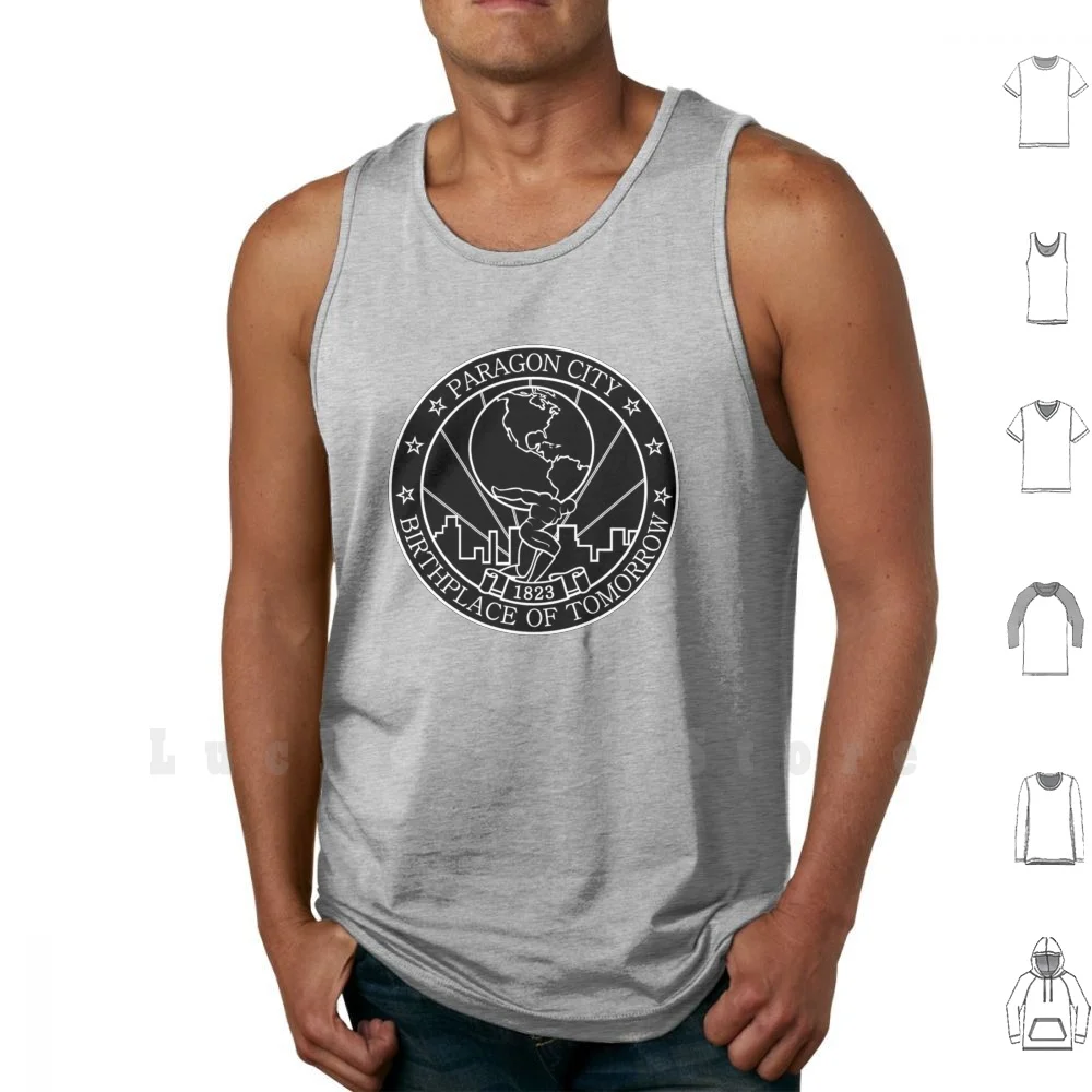 Paragon City-Birthplace Of Tomorrow Tank Tops Vest 100% Cotton City Of Heroes Coh Cov City Of Villains Heroes Superhero