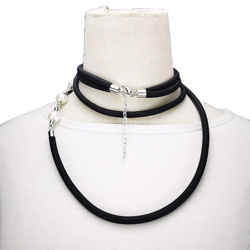 UKEBAY New Boho Handmade Necklaces Pearl Pendant Necklace For Women Luxury Jewelry Rubber Jewelry Wedding Accessories Wholesale