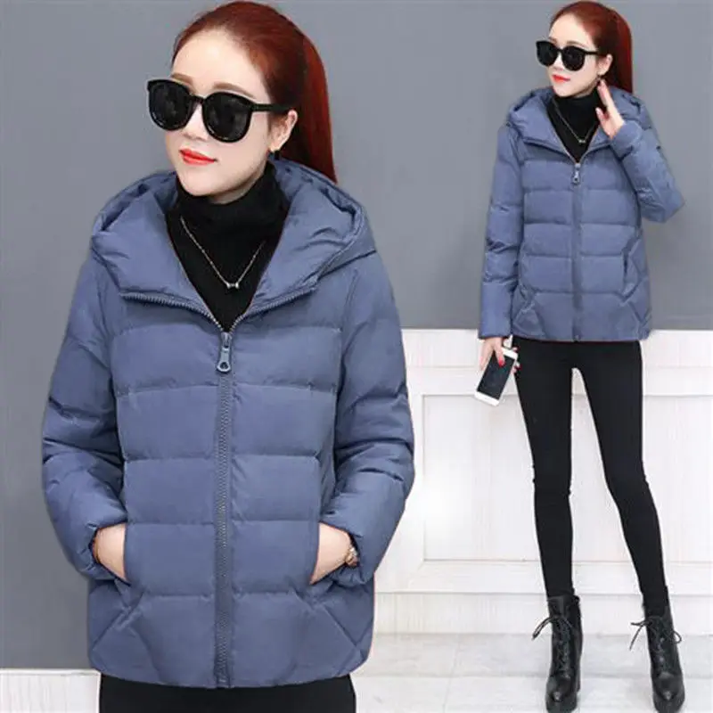 Women's jacket Hooded Parkas New Winter Jacket Overcoat 5XL bread Down Cotton Padded Coat Short Warm Thick Parka Female Outwear