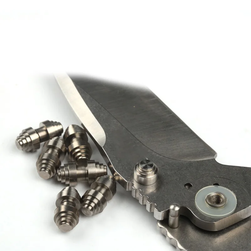 1piece DIY TI2 titanium alloy folding knife screw knife DIY Rivet Opening and closing nail/pushing nail