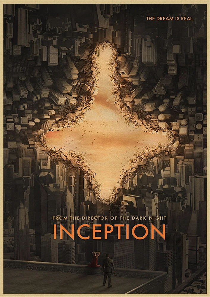 Vintage Poster Inception classic movie poster retro kraft paper drawing core retro poster