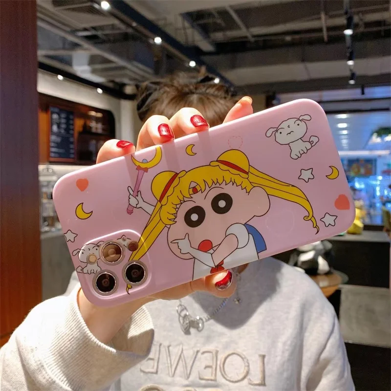 Japan Cartoon Cosplay IMD Phone Case For iPhone13 14Pro 11/12 XsMax 78plus SE2 XR Soft TPU Cover Skinny Shell Protection