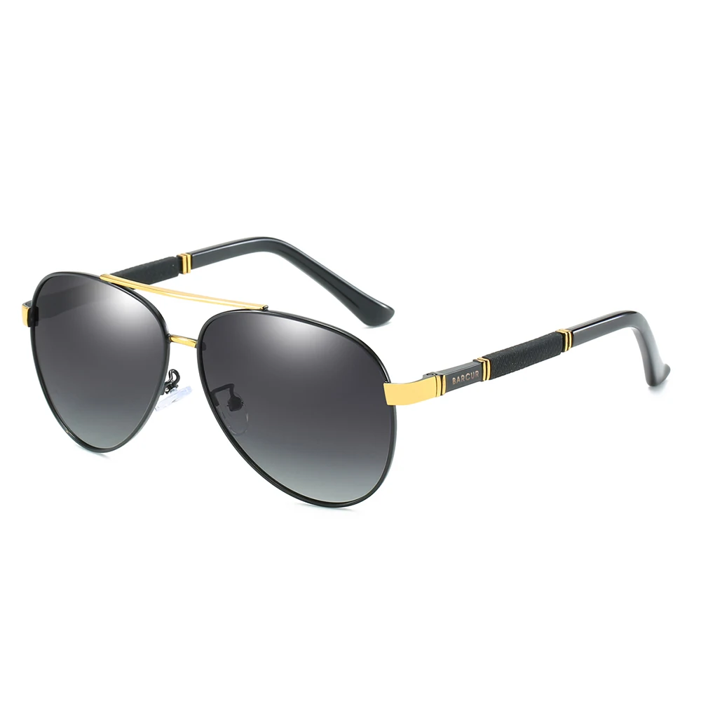 BARCUR Pilot Sunglasses Male Polarized Sun Glasses Men Sports Eyewear Lunette De Soleil Homme