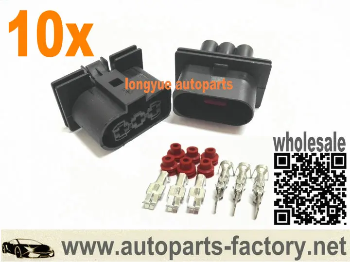 

Longyue 10set Fans Connector Plug for VW Jetta Golf GTI MK4 Beetle Audi TT Mk1 / 8N