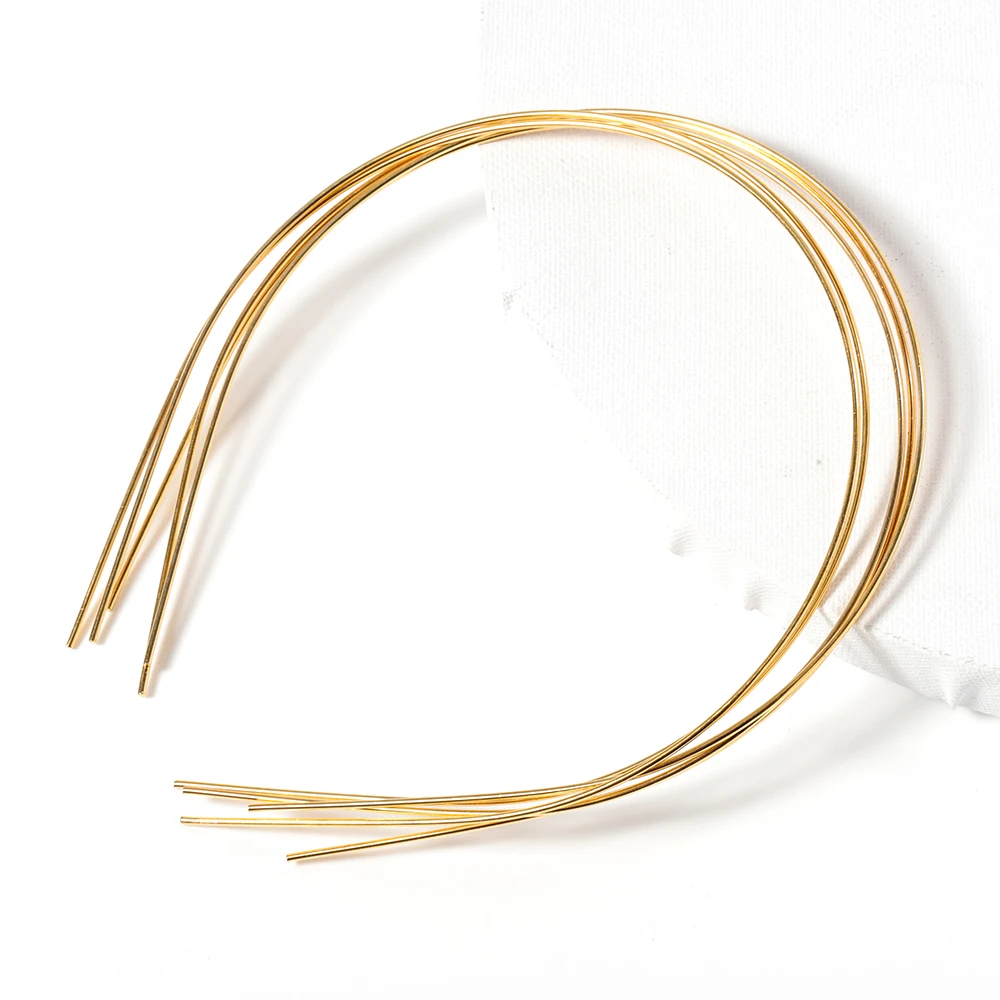 10pcs 1.2/1.5mm Width Metal Headband Base Steel Wire Beading Hair Hoop Bezel for Diy Bride Girls Pearl Hair Jewelry Accessories