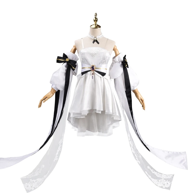 Game Azur Lane HMS Unicorn Cosplay Costume Wedding Dress Women Girls Full Sets Uniform Pure White Halloween Party Costumes