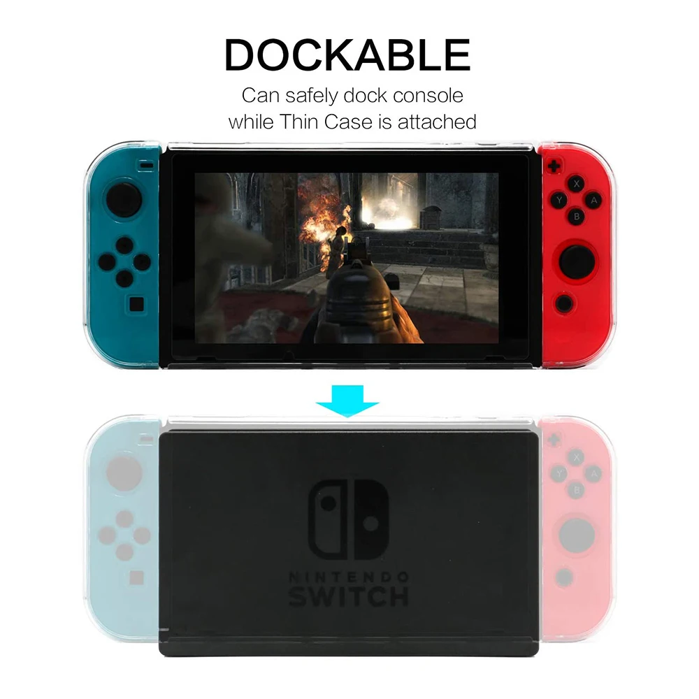 Soft Tpu Transparent Shell Protective Case Cover Frame Clear Protector for Nintendo Switch Hard Cover Game Console Accessories