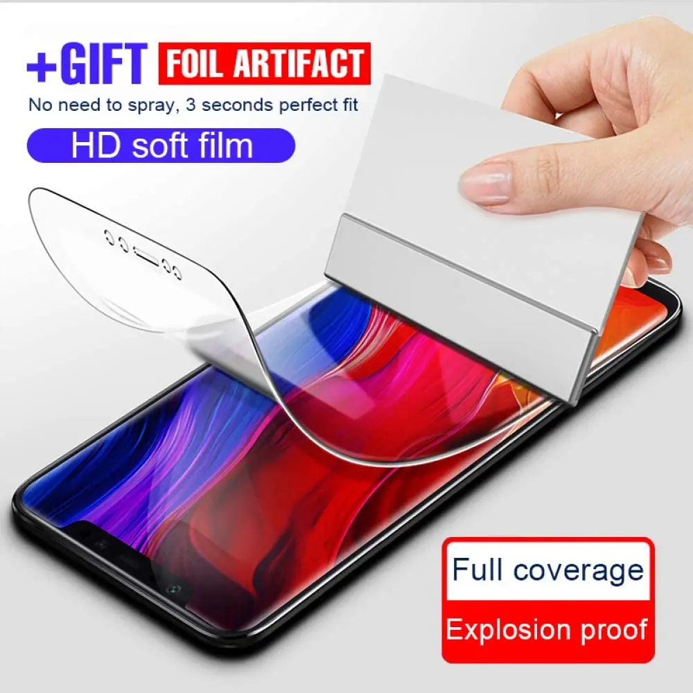 Hydrogel Film for Pocophone F1 Screen for Xiaomi Mi A2 Lite Mi A1 A2 on Mi4 Mi5s Plus Mi6 Mi Note 3 Mix 2S Not Tempered Glass